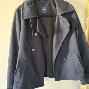 GAP Charcoal Wool Short Peacoat